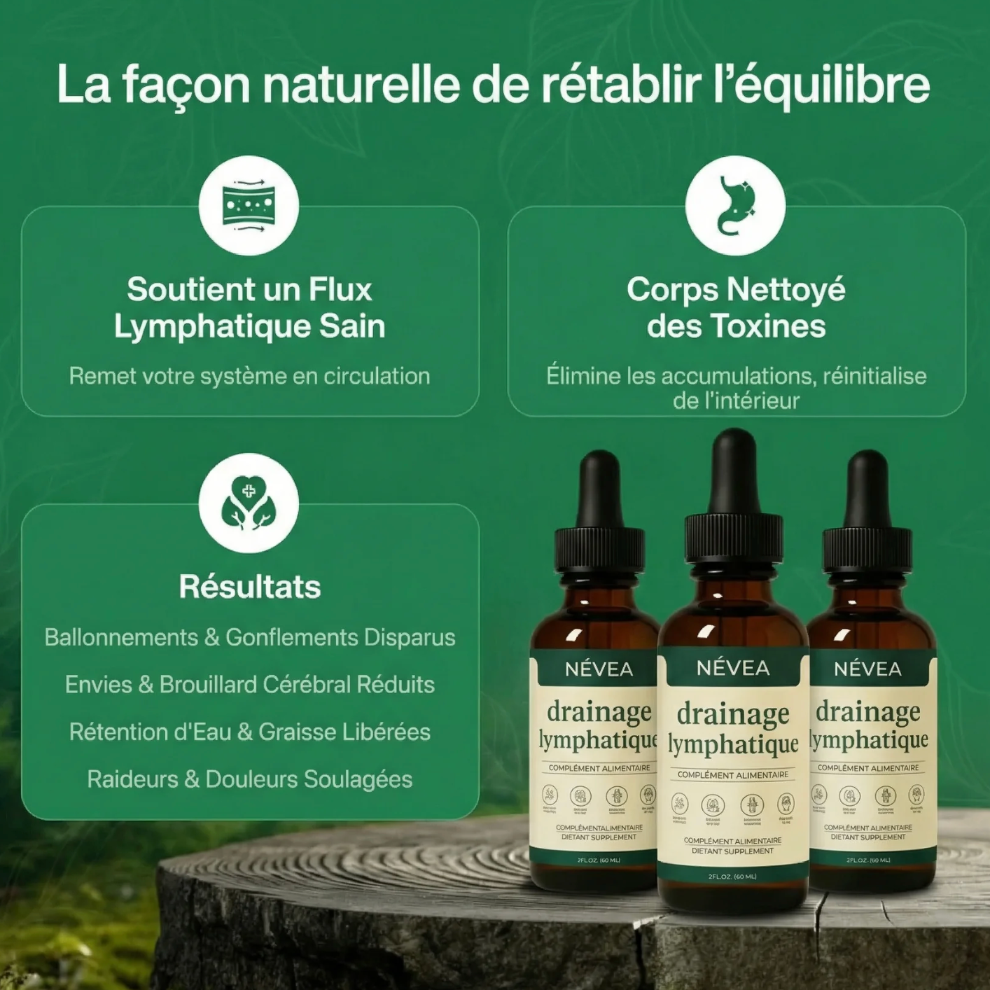 Névea légèreté retrouvée et gonflement réduit